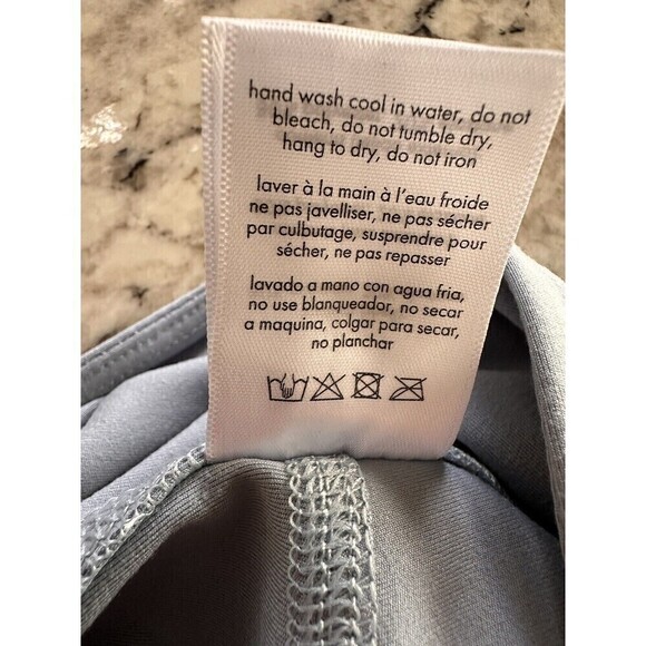 WeWoreWhat Lace Up Biker Short Solid Dusty Blue Size XSmall NWT - Picture 8 of 11